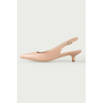Pantofi slingback de piele cu varf ascutit Aria
