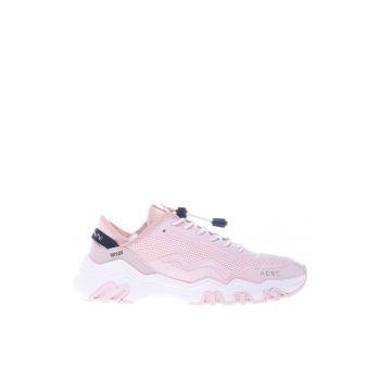 Pantofi sport de plasa cu garnituri de piele intoarsa ecologica