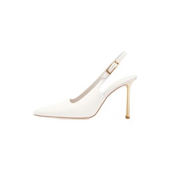 Pantofi stiletto de piele cu varf ascutit