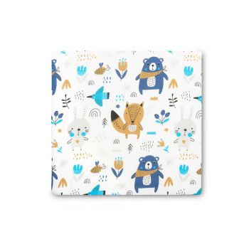 Pernuta inaltator pentru scaun copii Sensillo Forest Friends 32x32x8 cm cu husa detasabila din bumbac,prevazuta cu fermoar,curele reglabile de fixare