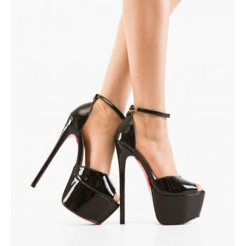 Sandale cu toc Venyz Negre
