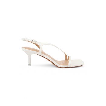 Sandale de piele cu toc clasic