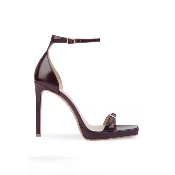 Sandale stiletto de piele