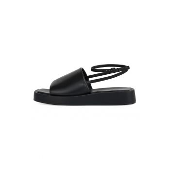 Sandale wedge de piele