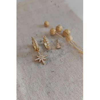 Set de cercei de argint cu zirconia