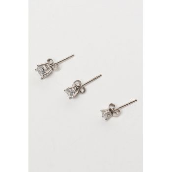 Set de cercei de argint veritabil 925 - 3 piese