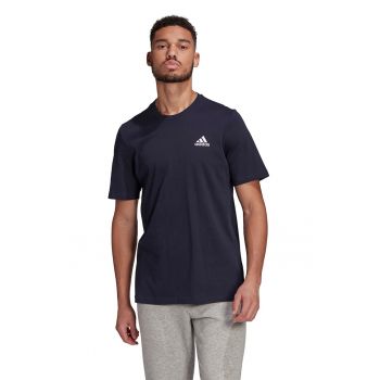 Tricou cu decolteu la baza gatului si broderie logo