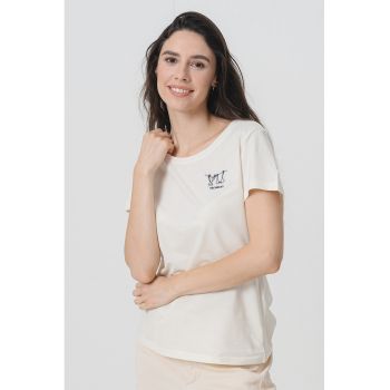 Tricou lejer cu decolteu rotund