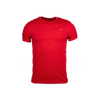 Tricou sport barbati -  Cu logo pe fata - Bumbac - Rosu -