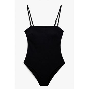 Costum de baie intreg cu aspect texturat
