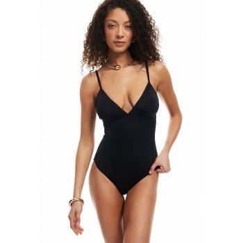 Costum de baie intreg cu bretele ajustabile