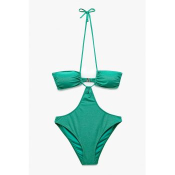 Costum de baie intreg cu decolteu halter