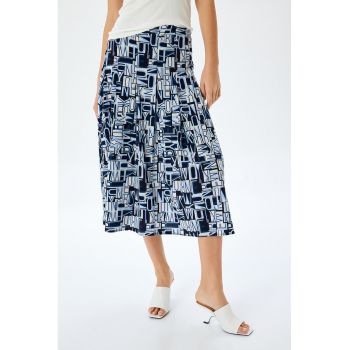 Fusta midi cu model