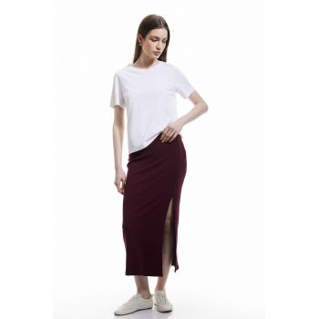 Fusta slim fit striat