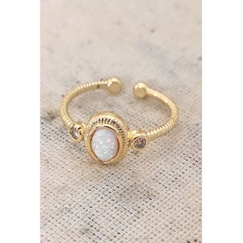 Inel ajustabil cu opal