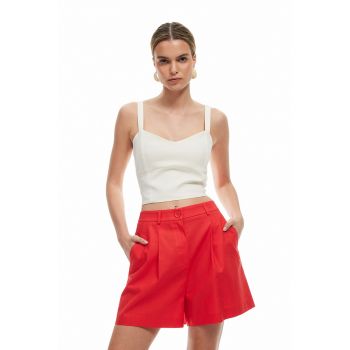 Pantaloni scurti chino din in si bumbac