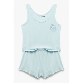 Pijama scurta din modal cu aspect striat
