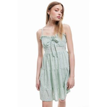 Rochie din dantela sangallo cu broderie