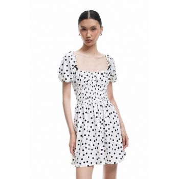 Rochie mini evazata cu buline