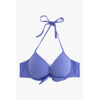 Sutien de baie push-up cu decolteu halter