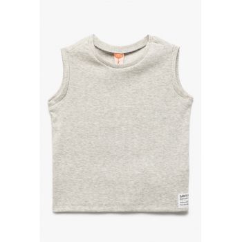 Top din amestec de bumbac striat