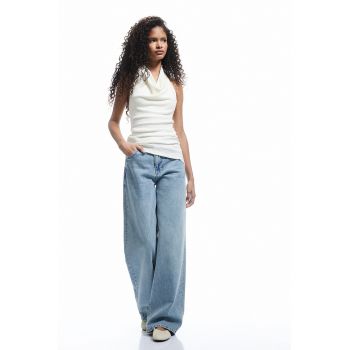 Top halter drapat