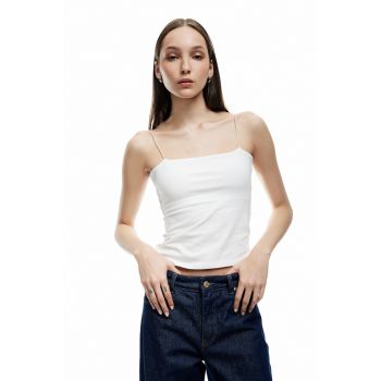 Top slim fit cu bretele subtiri
