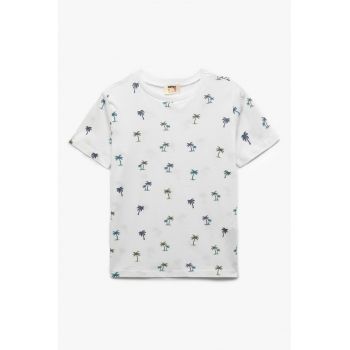 Tricou cu imprimeu tropical