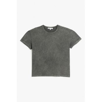 Tricou din bumbac cu aspect prespalat