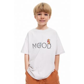 Tricou din bumbac cu imprimeu contrastant