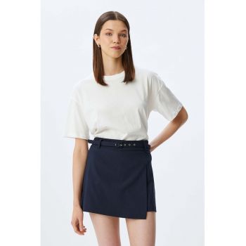Tricou lejer din bumbac cu model uni
