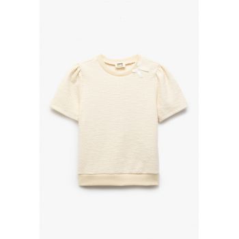 Tricou pufos cu detaliu cu funda