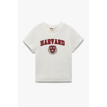 Tricou regular fit cu imprimeu text