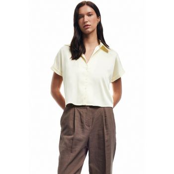 Camasa crop de satin