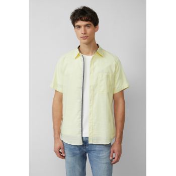 Camasa cu maneca scurta barbati - croiala Slim Fit si design cu un singur buzunar
