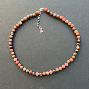 Colier rodonit Heartroot #103
