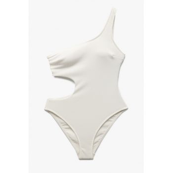 Costum de baie intreg cu decolteu pe un umar