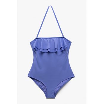 Costum de baie intreg cu model uni