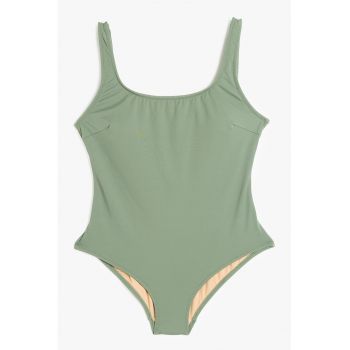 Costum de baie intreg cu vatelina si model uni