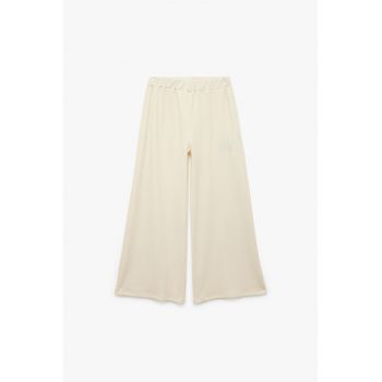 Pantaloni ampli cu talie elastica