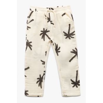 Pantaloni de bumbac cu snur
