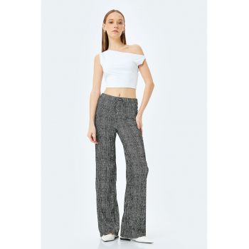 Pantaloni drepti cu talie ajustabila