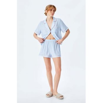 Pantaloni scurti de pijama cu model in dungi