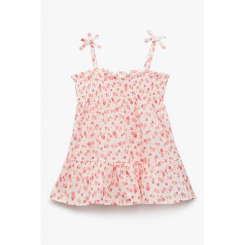 Rochie evazata cu model floral