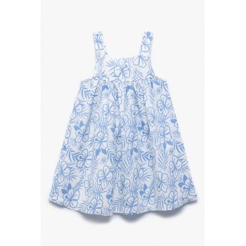 Rochie lejera cu bretele si model floral
