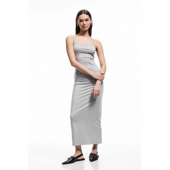 Rochie midi cu bretele ajustabile