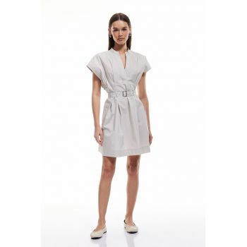 Rochie mini cu croiala in A si curea asortata