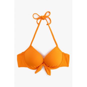 Sutien de baie push-up cu decolteu halter
