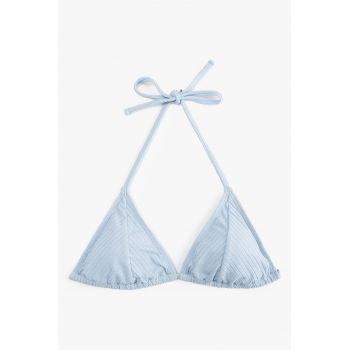 Sutien halter de baie cu cupe triunghiulare