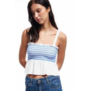 Top crop cu insertii elastice